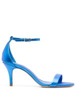 Schutz sandales en cuir métallisé 85 mm - Bleu