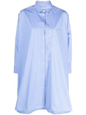 Jil Sander chemise en coton à rayures - Bleu