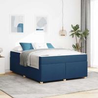 Bedframe met matras Blauw 160 x 200 cm Stof