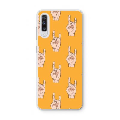 Rock: Samsung Galaxy A70 Transparant Hoesje
