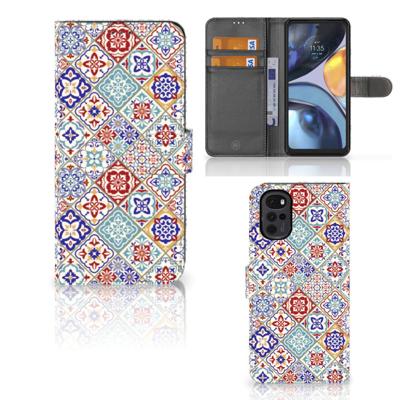 Motorola Moto G22 | Bookcase | Tiles Color