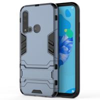 Schokbestendige PC + TPU Case voor Huawei P20lite 2019/Nova5i met houder (marineblauw)