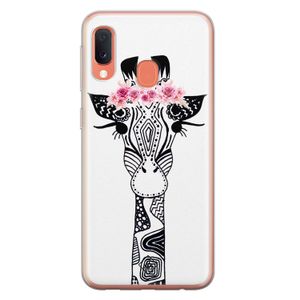 Samsung Galaxy A20e siliconen telefoonhoesje - Giraffe