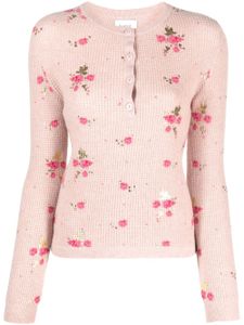 Barrie pull à fleurs - Rose