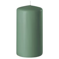 1x Groene cilinderkaars/stompkaars 6 x 15 cm 58 branduren