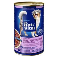 OPTIVITAL Chunks with lamb, liver and carrot in gravy - natvoer voor honden - 1250g