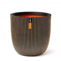 Capi nature groove nl bol bloempot 43x41 cm zwart goud