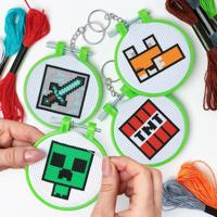 Minecraft Borduurhangers (set Van 4)