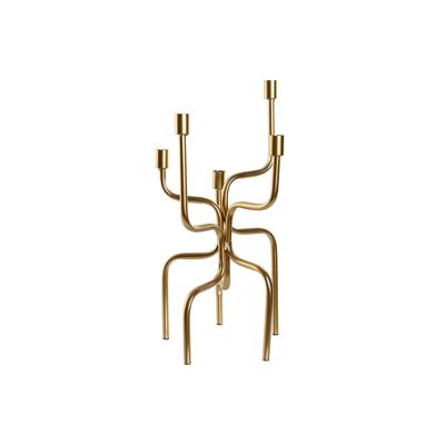 Kroonkandelaar Home ESPRIT Gouden Metaal 25 x 25 x 51 cm