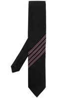 Lanvin grosgrain-embellished silk tie - Noir - thumbnail