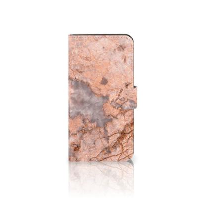 Google Pixel 8A | Bookcase | Marmer Oranje Google Pixel 8A | Bookcase | Marmer Oranje