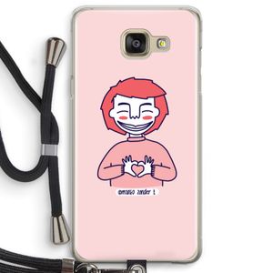 Hartje: Samsung Galaxy A5 (2016) Transparant Hoesje met koord