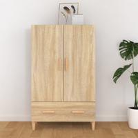 Hoge kast 70x31x115 cm bewerkt hout sonoma eikenkleurig
