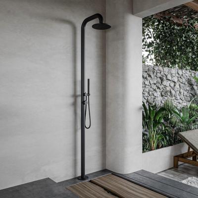 Buitendouche vrijstaand Fortifura Outdoor Deluxe Regendouche Met Handdouche Mat Zwart Fortifura