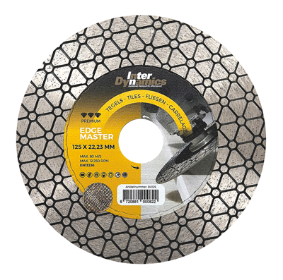 InterDynamics EdgeMaster Premium 2-in-1 diamantzaag 125 asgat 22.23mm | 1 stuk - 341125
