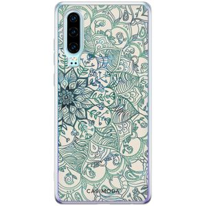 Huawei P30 siliconen hoesje - Mandala blauw