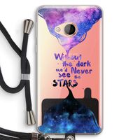 Stars quote: HTC U Play Transparant Hoesje met koord