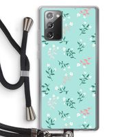 Small white flowers: Samsung Galaxy Note 20 / Note 20 5G Transparant Hoesje met koord