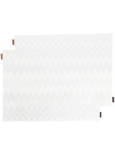 Missoni Home nappe de table à rayures diagonales - Blanc