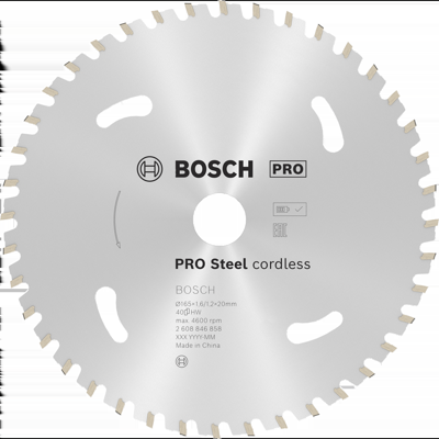 Bosch Accessoires PRO Steel cordless Cirkelzaagblad | 165 x 1,6 x 20 mm - 2608846858