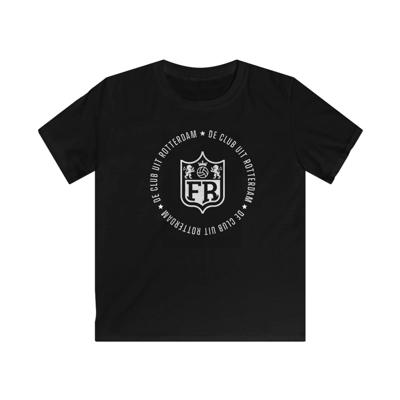 T-shirt regular zwart - kids - FR - De club uit Rotterdam