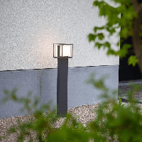 Buitenlamp staand antraciet led Lutec &apos;Cruz&apos; vierkant IP54 75 cm