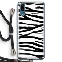 Zebra pattern: Huawei P20 Transparant Hoesje met koord