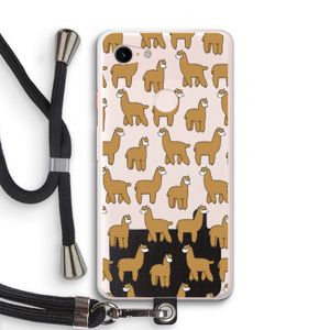 Alpacas: Pixel 3 XL Transparant Hoesje met koord