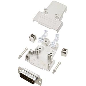 TRU COMPONENTS TCTRIM15DBPK 7708728 D-sub male connectorset 180 ° Aantal polen: 15 Soldeerkelk 1 stuk(s)