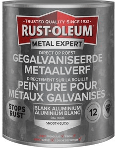 rust-oleum metal expert gegalvaniseerde metaalverf ral 9005 250 ml