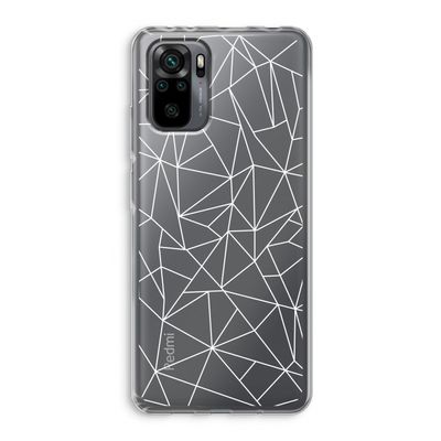 Geometrische lijnen wit: Xiaomi Redmi Note 10 Pro Transparant Hoesje