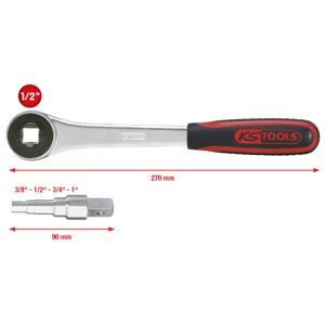 KS Tools 130.3000 Universele stappensleutelset 3/8-1, 2-delig