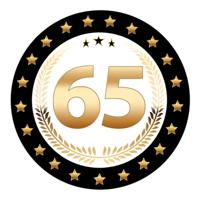 Bierviltjes 65 - 25x stuks - zwart/goud - luxe - verjaardag/jubilea - feestartikelen
