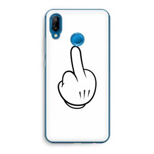 Middle finger white: Huawei P20 Lite Transparant Hoesje