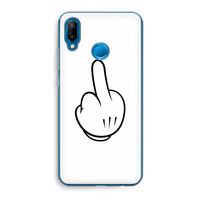 Middle finger white: Huawei P20 Lite Transparant Hoesje