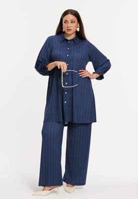 Yoek Broek PINSTRIPE | Blauw | Maat 42/44