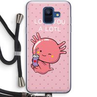 Love You A Lotl: Samsung Galaxy A6 (2018) Transparant Hoesje met koord