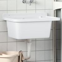 VidaXL Gootsteen wandgemonteerd 60x40x28 cm hars wit