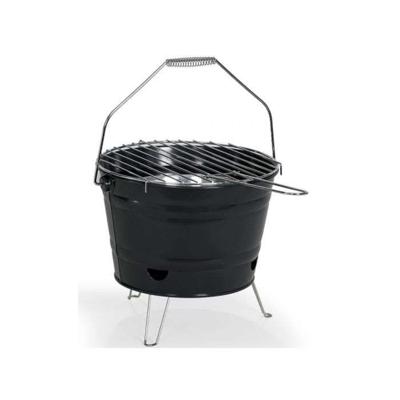 Draagbare houtskoolbarbecue - LIVOO - DOC327N - Roestvrij staal - Kookoppervlak ø27 cm - Hoogte 24 cm