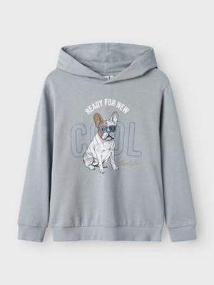Name it zomer hoodie jongens - grijs - Nkmbedog
