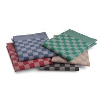 Luxe theedoeken Set - 36 stuks - 50x70 - 6 kleuren - blokpatroon - geblokt - horeca ruit - thumbnail