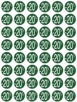 Agipa Kortinglabel -20%, groen, pak van 192 stuks, verwijderbaar - thumbnail