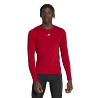 adidas TechFit Ondershirt Lange Mouwen Rood Grijs - thumbnail