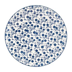 Dinerbord blue print - flowers - ⌀26 cm