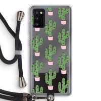 Cactus Lover: Samsung Galaxy A41 Transparant Hoesje met koord