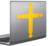 Christenen kruis laptop sticker