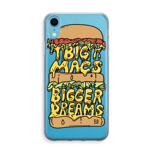 Big Macs Bigger Dreams: iPhone XR Transparant Hoesje