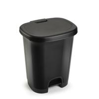 Plasticforte Pedaalemmer - zwart - kunststof - 27L - 45 cm - afvalemmers/vuilnisemmers Plasticforte Pedaalemmer - zwart - kunststof - 27L - 45 cm - afvalemmers/vuilnisemmers