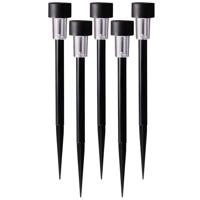 Sunnydays Tuinlampen / prikspot Mood - zwart - 5x stuks - kunststof - waterbestendig - 37 cm