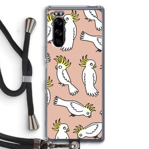 Papegaai: Sony Xperia 5 Transparant Hoesje met koord